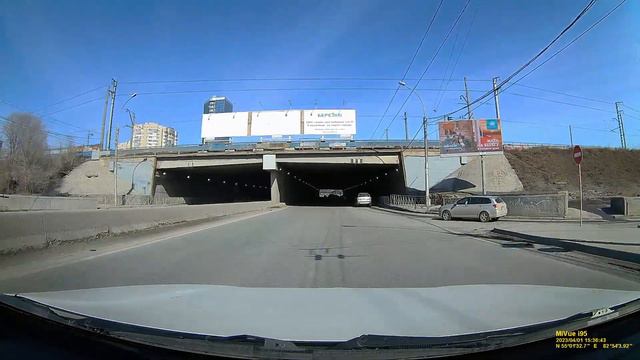 Новосибирск. Поездка Ипподромская улица, Димитровский мост. 01.04.2023. @autotravel7131