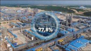 The overall progress for the Amur GPP construction project in June 2021 is 77.8%