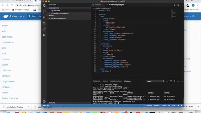 Developing wordpress project in docker container смотреть онлайн