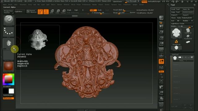 Zbrush 4R7 как сделать карту глубины