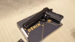 Пистолет Кольт 1911 45 калибра, Colt M1911 pistol, USA 1911, Denix 1227