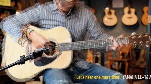 Yamaha LL-16 ARE & Martin D-28 Fingering Comparison