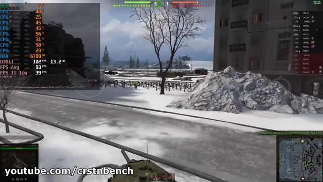 AMD Ryzen 7 2700U \ Radeon RX Vega 10 \ World of Tanks @1080p low settings (well playable) смотреть онлайн