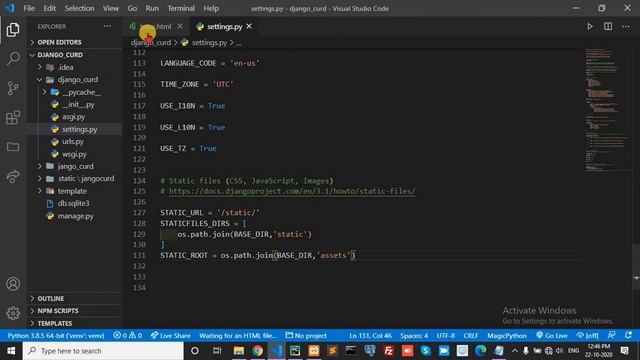 Solve Problem || Setup template & static file in django