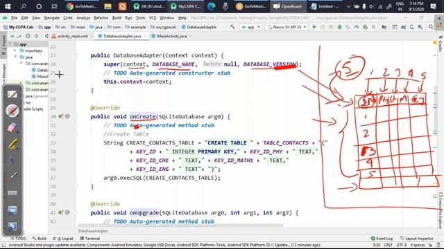 Day 6: SQLite Database in android | CGPA Calculator app using Android Studio