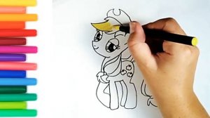How to draw pony Applejack. Как нарисовать пони Эплджек.