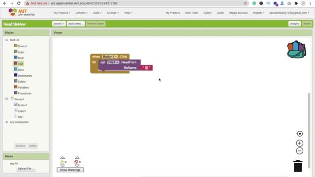 How to Read File in MIT App Inventor 2 [ File Component ]