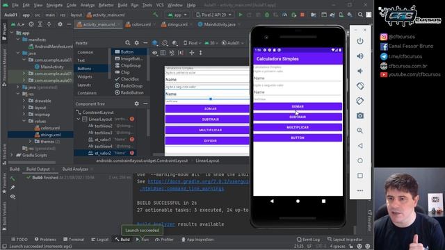 Calculadora simples [Curso de Android Studio] - Aula 05 смотреть онлайн
