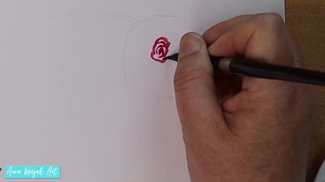 Watercolor Floral Wreath and Chickadee Bird - Real Time Tutorial смотреть онлайн