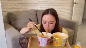 МУКБАНГ ОСТРАЯ ЛАПША MUKBANG SPICY NOODLES samyang SPICY CHICKEN SHARP CARBONARA