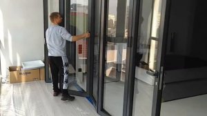 Теплое сдвижное остекление гармошка