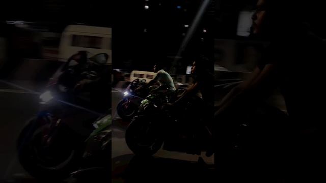 Night's me and my  bro#reels #shortvideo #like #bike #light#kawasaki #bmw #zx10r #s1000rr