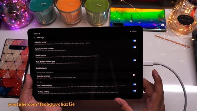 Tab S5e Battery Protection feature and tips for increasing lifespan of lithium battery