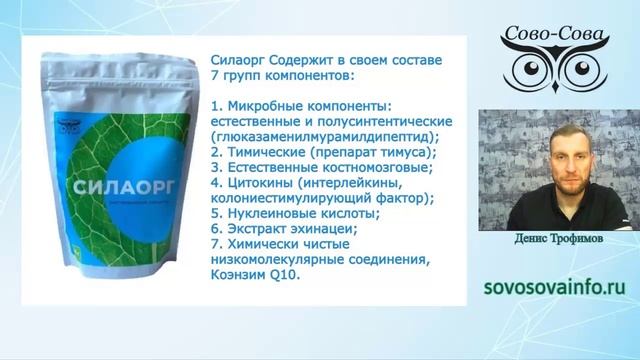 СИЛАОРГ - МОЩНАЯ ПОДДЕРЖКА ИММУНИТЕТА. СОСТАВ И НАЗНАЧЕНИЕ ПРЕПАРАТА СИЛАОРГ КОМПАНИИ СОВО СОВА