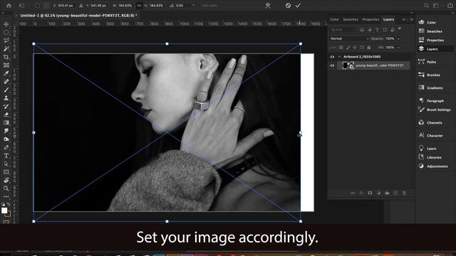 How to Import image and free Transform in Adobe Photoshop смотреть онлайн