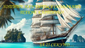 Создание таких картин за 25 секунд с помощью искусственного интеллекта
