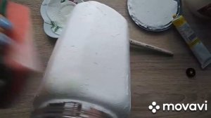 Декор банки туалетной бумагой/Декор своими руками/Decor jars of toilet paper