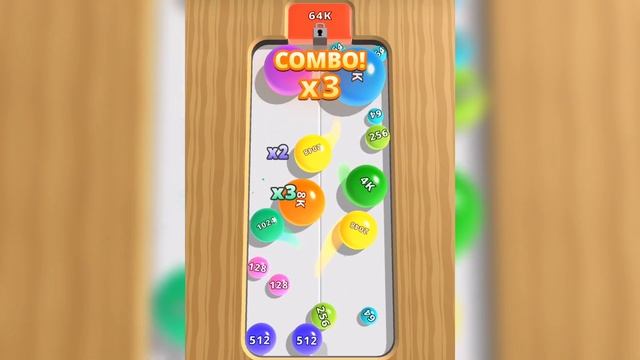 2048 Merge Balls 64k,128k | Level Up Balls Math Games | Satisfying Mobile Game | Blob Merge - Part