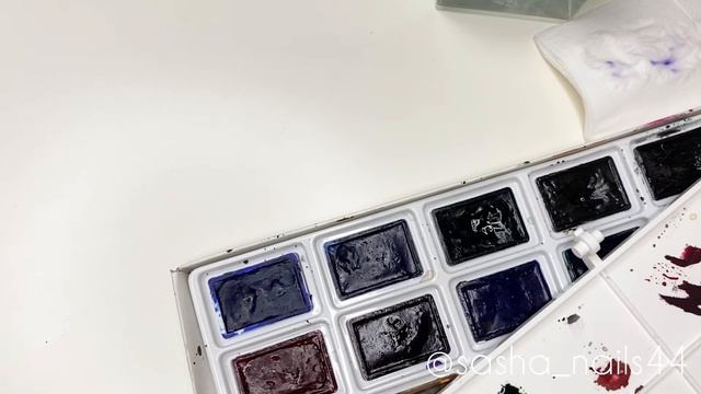 УЧИМСЯ РИСОВАТЬ АКВАРЕЛЬЮ НА НОГТЯХ! Акварель на ногтях! Акварельная роспись!