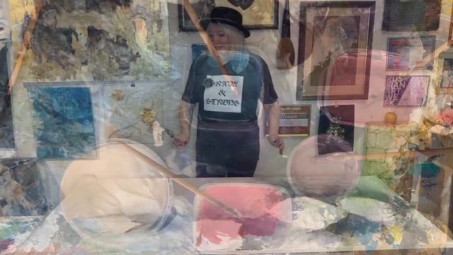 Интерьерная картина с текстурой  "Цветы" своими руками