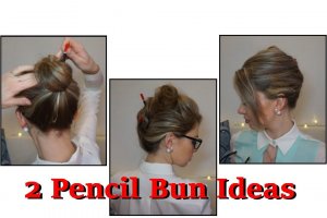 Как заколоть волосы, используя карандаш ♥  на работе / в школе ♥