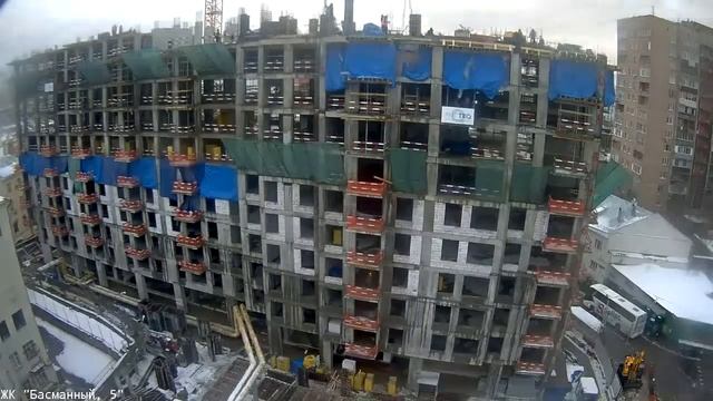 Таймлапс Басманный 5. 27 декабря 2016. Камера 1 смотреть онлайн