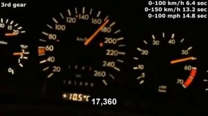 0-250 km/h acceleration Mercedes-Benz 600 SEL W140 408 hp Разгон hızlanma