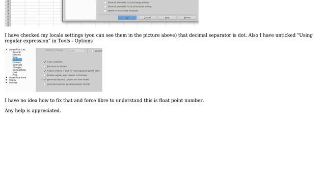 Libre Calc error on a float in decimal notation. Err. 519 (#value error) смотреть онлайн
