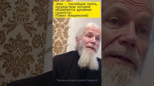 Влияние имени на характер. О трудах Павла Флоренского "Имя и личность". Отец Игорь Мухин (Годеново)
