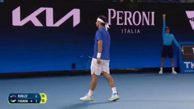 Андрей Рублёв - Фабио Фонини . КУБОК ATP ФИНАЛ!!