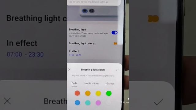 Oppo Reno 8T Breathing light