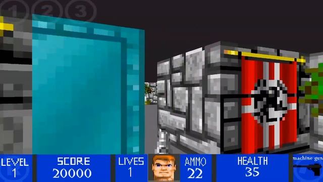 Wolfenstein 3D made on FPS Maker. смотреть онлайн