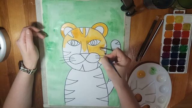 Рисуем тигра смотреть онлайн