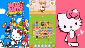 Hello Kitty Friends Друзья Хеллоу Китти  Игра как мультик про Кошечку Детское видео Три в ряд