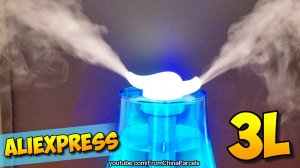 ? МОЩНЫЙ УВЛАЖНИТЕЛЬ С БАКОМ НА 3 ЛИТРА И ПОДСВЕТКОЙ. АЛИЭКСПРЕСС