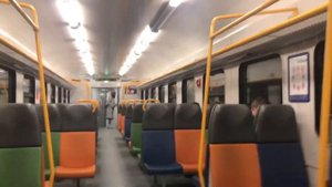 Электропоезд ЭП2Д - 0037, прибытие и поездка, Москва январь 2020 года