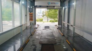 Установка колесоотбойников на автомойке