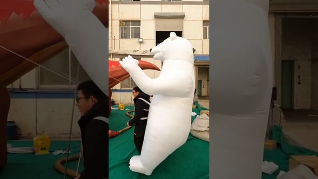 Backbag Inflatable Bear Suit for Parade Visual Feast Stage Decoration