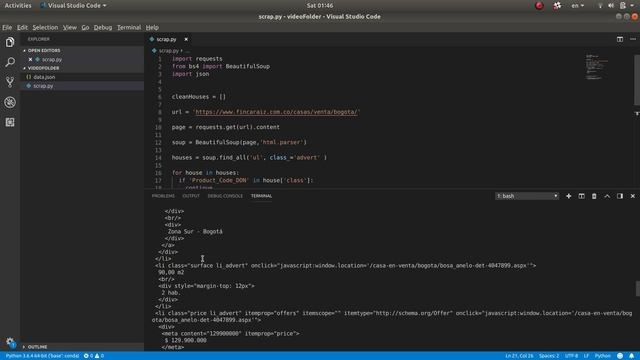Web scraping with python and Beautifulsoup