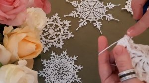 Снежинка крючком . Мастер класс.❄️