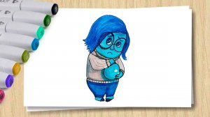 Как нарисовать эмоцию Печаль из Головоломки 2 _ How to draw Sadness from Inside Out 2