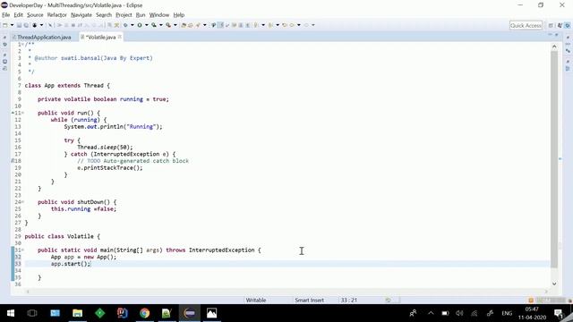How to Use Volatile Keyword in java| Multithreadng |Java|Java by Expert смотреть онлайн