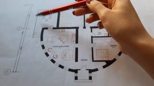 Планировка круглого дома.