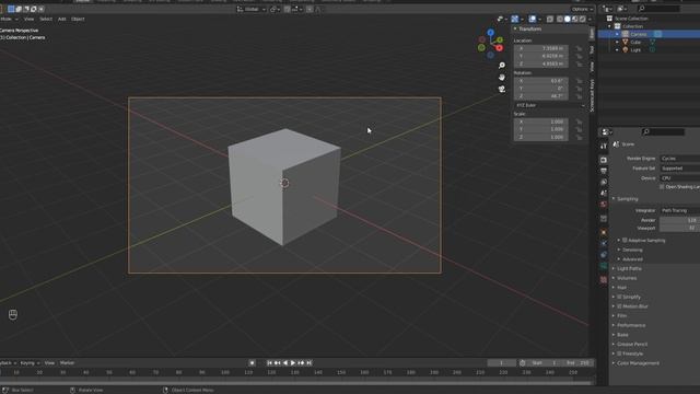 Blender Показываю как render рендерить регион на Eevee и cycles