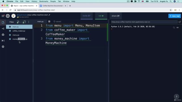 Day 16 - Object Oriented Programming (OOP) - 6 Building the Coffee Machine in OOP