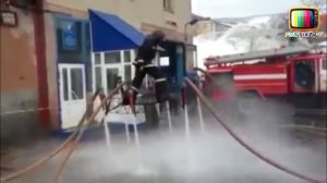 Русские пожарные отжигают