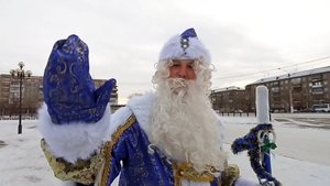 Магнитогорск, площадь Народных гуляний, новогодняя ёлка и поздравление от деда Мороза (16.12.2020)