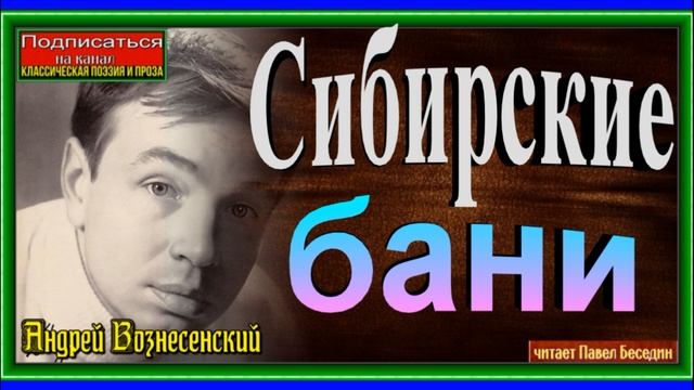 Сибирские бани ,Андрей Вознесенский, читает Павел Беседин