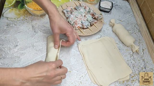 Рыбка на шпажках запечённая в тесте. Интересная подача!