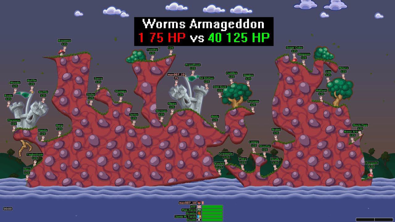 Worms Armageddon 1 75 HP vs 40 125 HP смотреть онлайн